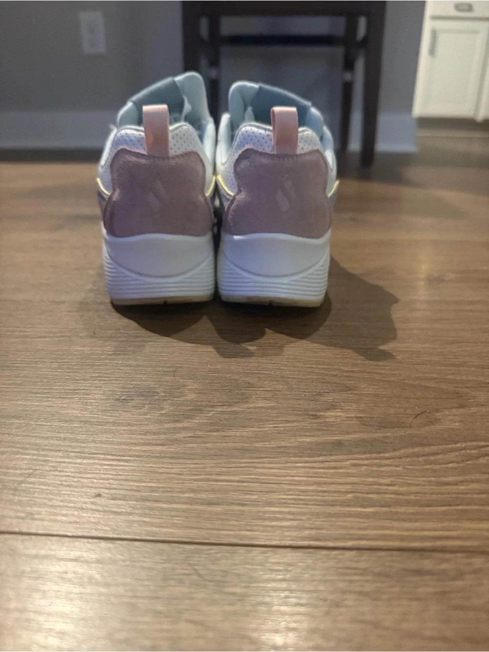 Skechers Women’s Pink, Light Blue & White Athletic Sneakers